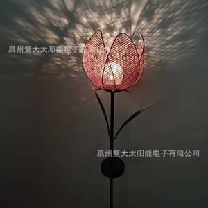 Lámpara Solar de Jardín con Forma de Tulipán, LED, Decorativa, Resistente al Agua, con Estaca, para Exteriores - Product Image 2