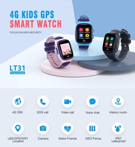 Reloj <span class=keywords><strong>para</strong></span> niños 4G con rastreador GPS | Reloj inteligente <span class=keywords><strong>para</strong></span> niños con vídeo y llamadas <span class=keywords><strong>de</strong></span> voz alarma SOS podómetro calculadora Cámara - Product Image 4