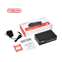 FJ-104AV Fjgear répartiteur audio vidéo 4 ports distributeur av 4 bouche lecture et lecture d'entrée audio et vidéo à sens unique