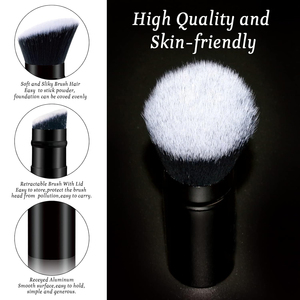 Petit pinceau à poudre Blush pour fond de teint champignon Pinceau de maquillage portable unique avec manche en aluminium épais Face Spot Sale - Product Image 2