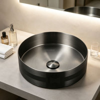 Évier de salle de bain en acier inoxydable, évier de cuisine moderne de luxe, accessoires d'évier de salle de bain en gros pour comptoir