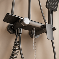 Robinetterie thermostatique en laiton poli avec cartouche céramique, design moderne pour salle de bain, douche murale pour hôtel, utilisation en extérieur