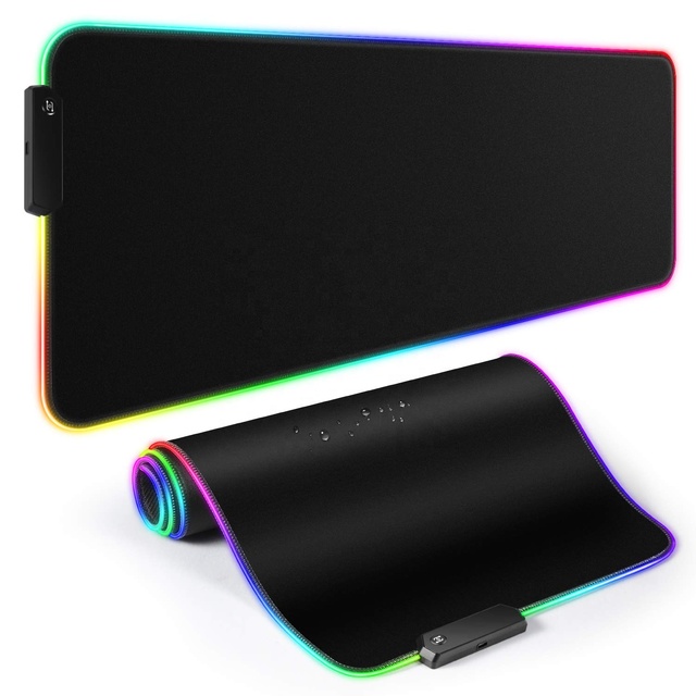 Customize Large Printing RGB LED Strip RGB Gaming Mousepad Lighting and Circuitry Design Luminous Gaming Mouse Pad