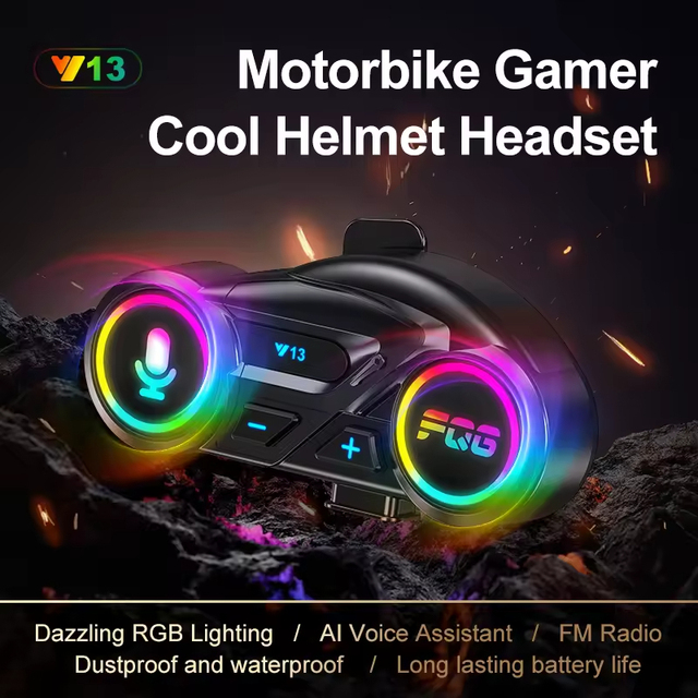 Y13 6.0 Chip Motorbike Headset Automatic Hands Free Motorcycle Helmet Wireless Headphones