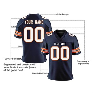 26 27 Seizoen Dropship Heren Gestikte American Football Shirts Ademend Hoge Kwaliteit US Football Tops - Product Image 4