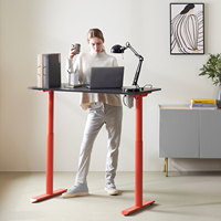 Cadre de bureau électrique à hauteur réglable à moteur unique ergonomique, cadre de bureau debout pour mobilier de bureau pas cher