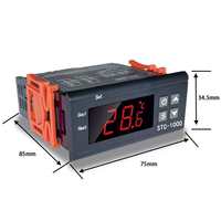 Controlador de Temperatura STC-1000 AC 110V-220V, Termostato Digital con Sensor de Calefacción y Refrigeración, Personalizable para OEM, en Plástico