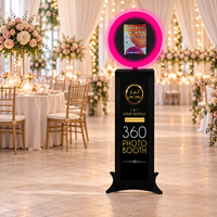 Machine de photomaton pour la location, stand de photomaton avec anneau lumineux pour mariages, anniversaires et événements