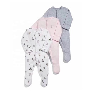 Tuta da notte tutina da bambino a manica lunga vestiti da <span class=keywords><strong>neonato</strong></span> 100% <span class=keywords><strong>Set</strong></span> di <span class=keywords><strong>cotone</strong></span> 3 pezzi pigiami per bambini - Product Image 2