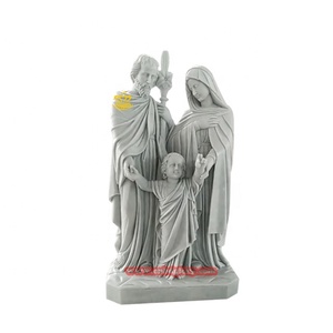 Excellente sculpture religieuse en marbre Vierge Marie et bébé Jésus Statues pour églises - Product Image 6