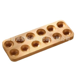 Cross-border wooden egg storage refrigerator tray storage box household <b>kitchen</b> organizer shelf preservation wooden tray - Product Image 5