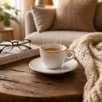Nouvelle Tasse à Expresso Moderne 2026 avec Soucoupe 50ml 80ml 140ml – Ensemble Tasse, Mug et Assiette Idéal pour un Cadeau