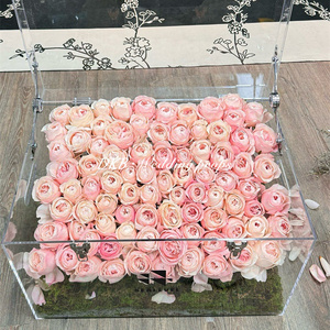 Rosa eterna flor preservada caja de flores acrílicas Acción de Gracias Halloween flor artificial decorativa - Product Image 6