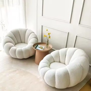 Modern Reclining <b>Bean</b> <b>Bag</b> Chair for Living Room Tatami Pumpkin Style Lazy Susan Design Fabric Upholstery - Product Image 1