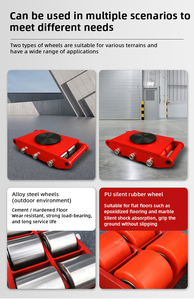 Precio de fábrica Heavy Duty 6T Machine <span class=keywords><strong>Dolly</strong></span> Skate Machinery Roller Mover Cargo Trolley Moving Skates Tanques - Product Image 6