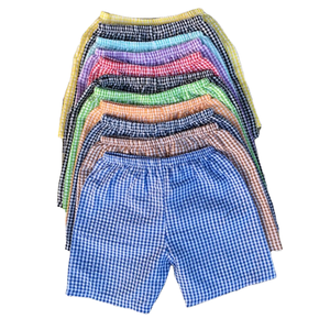 Short de bain pour homme en sergé respirant à séchage rapide, taille élastique, idéal pour l'été et la plage - Product Image 1