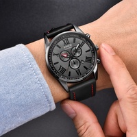 Faible QUANTITÉ MINIMALE DE COMMANDE Pas Cher XINEW Bande de Cuir Sport Quartz Montre relogio masculino