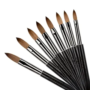 Hot Sale Exquisite Nylon Brush Head Acrylic Nails Brush Salon DIY Nail Painting Tool Acrylic Handle Nail Art Brushes