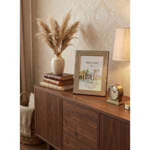 กรอบรูปเบลตรามี ขนาด 4x6 นิ้ว ชุบเงินแท้ กรอบโลหะสีทอง ผลิตในอิตาลี - Product Image 2