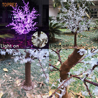 Arbre lumineux LED à changement de couleur RGB, motif cerisier, étanche IP65, arbre artificiel vert, lampe décorative pour extérieur, décoration de festival