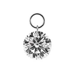 Phụ kiện trang sức body piercing, <span class=keywords><strong>charm</strong></span> nối khuyên dạng giọt nước zircon trắng titan G23 Calendo Hot Sale - Product Image 6