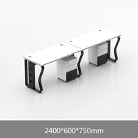 Postes de travail modulaires de bureau haut de gamme, intelligents, modernes, extensibles, pour 6 personnes, avec structure en acier.