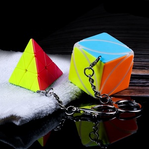 QIYI Jin Zi <span class=keywords><strong>Ta</strong></span> 3x3 clave Mini llavero de plástico magia cubo rompecabezas juguetes educativos - Product Image 2
