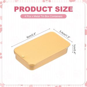 Factory Mini Rectangular Sliding Tin <b>Box</b> Child Resistant Empty Tins <b>Box</b> Containers Custom Slide Metal Tin for <b>Small</b> Storage - Product Image 2