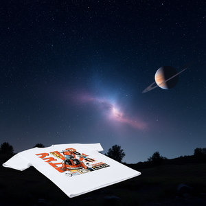 Camiseta Space Flavour Blanca con Diseño de Cohete, Unisex, Ropa Promocional - Product Image 3