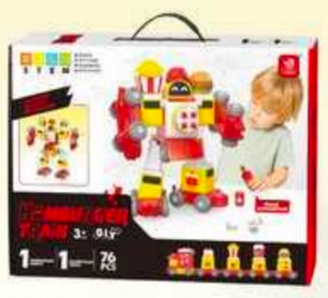 Puzzle Metamorphosis Robot Building Blocks 76 pezzi Giocattolo da costruzione per bambini 2 4 anni Unisex Plastica ABS - Product Image 3