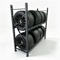 Étagère métallique réglable pour le rangement des pneus, présentoir de roues, organisateur de pneus de course pour garage, atelier, atelier de réparation automobile, magasin de modèles de voitures