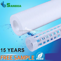 Cartouche de filtre à eau pour sédiments de 5 microns, 10 pouces, 20 pouces, PP PPF, usines de fabrication, hôtels, capacité de 500 L, composants de média de base