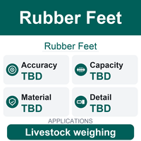 Pieds en caoutchouc HCE pour cellules de pesage sur barre de pesée avec fixation par trou de vis pour le pesage du bétail