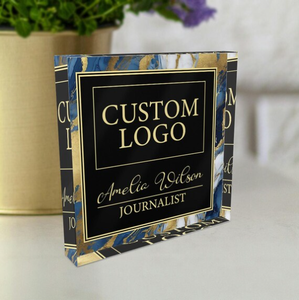 Bloc <span class=keywords><strong>photo</strong></span> <span class=keywords><strong>en</strong></span> acrylique personnalisé toutes tailles avec logo, support de signalisation <span class=keywords><strong>en</strong></span> acrylique transparent épais, décoration de bureau, cadeau promotionnel d'entreprise - Product Image 6