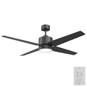 52 Inch Low Profile <b>Modern</b> LED Rod Mount <b>Ceiling</b> <b>Fan</b> with Light - Product Image 1