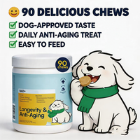 Friandises personnalisées pour la longévité des chiens - Complément anti-âge pour la santé des animaux de compagnie avec NMN et resvératrol, supplément vitaminique pour chats OEM