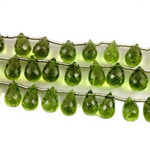 Peridoto Verde de Primera Calidad, Corte en Forma de Lágrima, Gema Suelta Facetada, Semipreciosa, Personalizada, Todos los Tamaños, Certificada por Terceros, para Fabricación de Colgantes - Product Image 1
