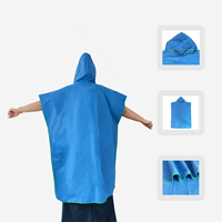 Serviette poncho à capuche en microfibre OEM, séchage rapide, pour la plage et la natation, avec poche, personnalisation de la marque
