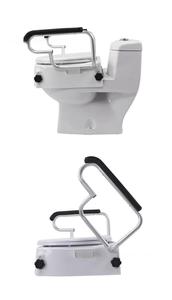 Siège de toilette surélevé de 4 pouces avec accoudoirs, siège de toilette allongé, capacité jusqu'à 299 lb, antidérapant avec poignées - Product Image 5