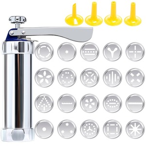 Spritz Cookie Press Gun Và Icing Set Nhà Sản Xuất Hợp Kim Cookie Maker Với 20 Đĩa 4 Bánh Ngọt Tip Biscuit Khuôn Công Cụ - Product Image 2