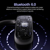 Écouteurs sans fil TWS avec affichage LED, crochets d'oreille, son stéréo HiFi, écouteurs de sport, suppression du bruit ANC ENC, casque Bluetooth pour le gaming