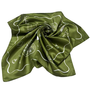 OEM ODM Foulard carré en satin effet soie, style bandana, avec impression personnalisée pour mariage, personnalisable - Product Image 5