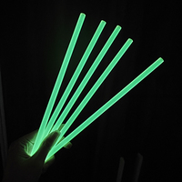 Pailles à boire en plastique PP écologiques qui brillent dans le noir, réutilisables, faciles à nettoyer, certifiées, accessoires de bar pour enterrement de vie de jeune fille, personnalisables OEM
