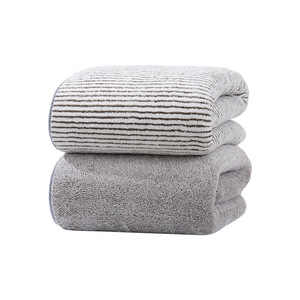 Juego de toallas de fibra de carbón de bambú: toalla de baño, gorro para secar el cabello, toalla facial absorbente y sin pelusas, para adultos, decoración del hogar. - Product Image 4