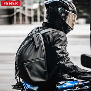 Mochila para Motocicleta, Impermeable, con Compartimento para Casco, Cierre de Cremallera, Forro de Nailon, Almacenamiento de Cosméticos, Mochila para Moto - Product Image 4