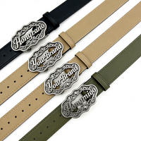 Hebilla de Cinturón de Metal con Forma de Letra y Logotipo de Marca Personalizado de Diseñador de Fábrica, Cinturón de Cuero Genuino de Lujo para Hombre, Cinturón Personalizado para Hombre