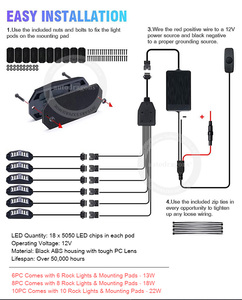 AUTODRAGONS Éclairage Néon Multicolore Lumineux pour Châssis de Véhicules 4x4, Side-by-Side, SXS, Can-Am, Polaris, IP67 - Product Image 2