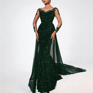 <span class=keywords><strong>Robe</strong></span> de soirée longue de luxe violette avec sequins et perles, abaya <span class=keywords><strong>hijab</strong></span> pour mariées musulmanes, tailles personnalisables pour demoiselles <span class=keywords><strong>d</strong></span>'<span class=keywords><strong>honneur</strong></span> et invitées - Product Image 4