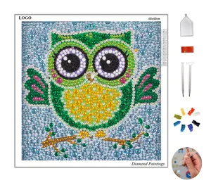 Owl Animal Colorful 5d Full Diamond Diamond Painting Set Round Rhinestone Painting With Diamond Embroidery Cross Stitch Decora