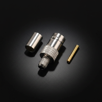 Kit de crimpado de 3 piezas con 50 conectores BNC hembra para cable RG58 LMR195, con contacto y carcasa de latón, para aplicaciones de antena de radioaficionado y RF